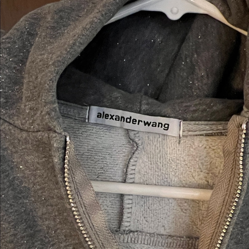 Alexander Wang Charcoal Zip-Up Hoodie